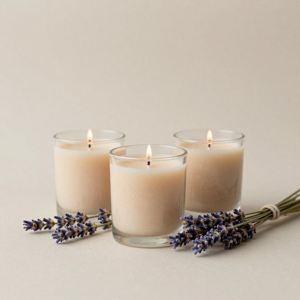 Glascontainers voor kaarsen